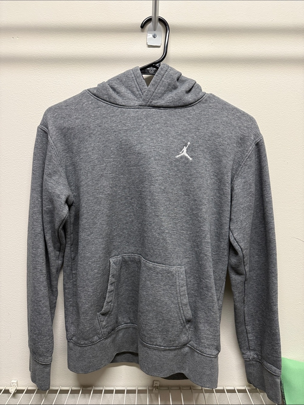 Jordan Gray Pullover Hoodie with White Jumpman